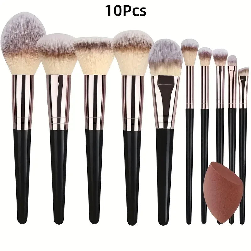 Kit 20 Pincéis Profissionais + Esponja | Acabamento de Maquiadora