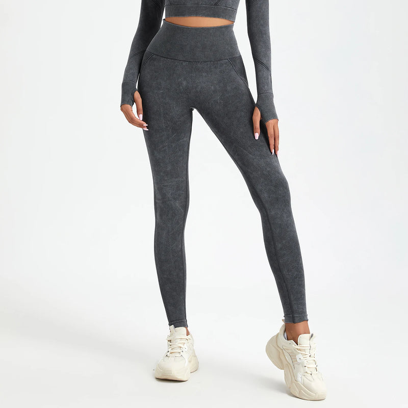 Legging Texturizada Denim Cloud: Seu Look Fitness Elevado a Outro Nível
