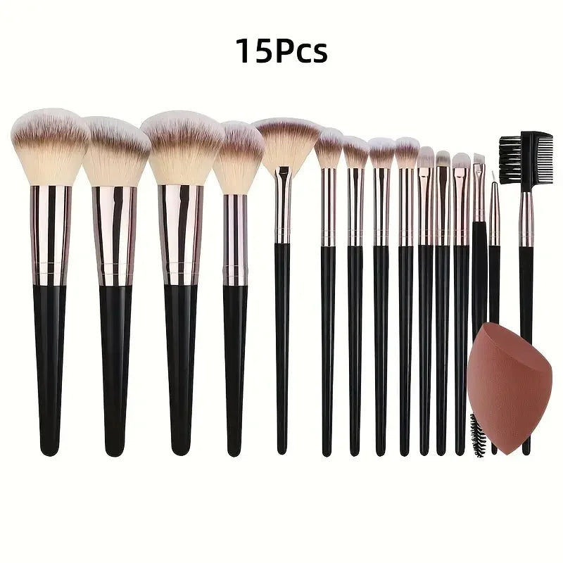 Kit 20 Pincéis Profissionais + Esponja | Acabamento de Maquiadora