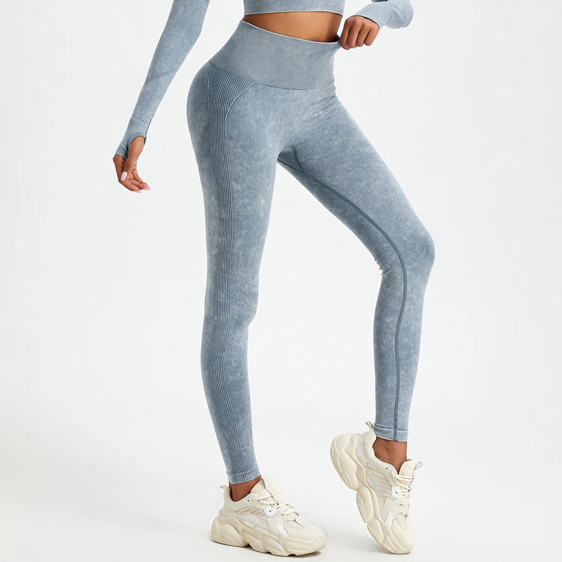 Legging Texturizada Denim Cloud: Seu Look Fitness Elevado a Outro Nível