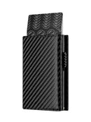 Porta cartão de crédito masculino dobrável com compartimento para moedas e notas